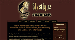 Desktop Screenshot of mystiquearabians.com