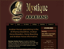 Tablet Screenshot of mystiquearabians.com